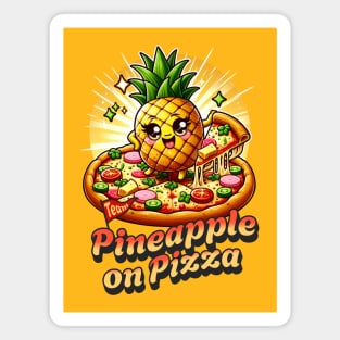 Team Pineapple on Pizza Magnet